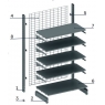 Rack Gondola (mesh) FS 1000x1625x500 mm atașat