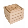 Set de lădițe adânci naturale 40x40