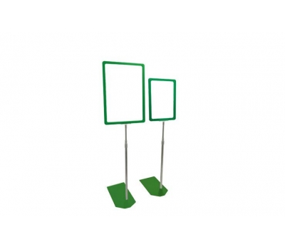 Стійки рамки з пластиковим зеленим підставою 500-1000 мм рамка формату А4 колір Зелений