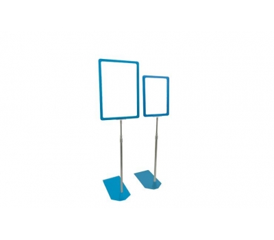 Стійки рамки з пластиковим блакитним підставою 300-500 мм рамка формату А5 колір Прозорий