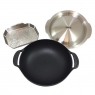 Tigaie Wok cu insertie dubla si capac pentru sistem pentru BBQ Gourmet, fonta (8856) Weber