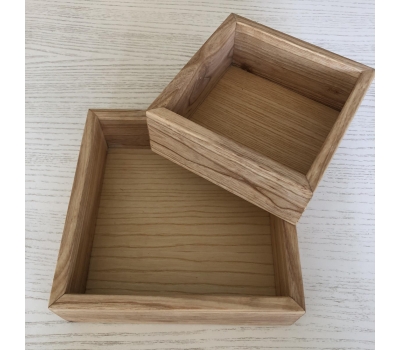 Set ECO de cutii din lemn 1-60x200x200 / 2-60x150x150