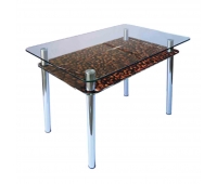 Кухонний стіл КС-1 Корал 900x600x750 мм коричневий фотодрук