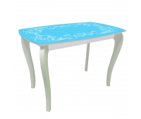 Кухонный стол ДКС-Классик-2 Корал 1100х700х750 мм голубой Покраска
