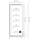 Вітрина холодильна Modern-Exp COOLES Deck L-1250 W -1000 H-2075 з орними дверима, R404 / 507
