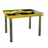 Кухонный стол Гермес Корал 1150х650х790 мм желтый Фотопечать