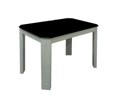 Кухонний стіл ДКС-Модерн Корал 1200х700х750 мм чорний+білий Заливка