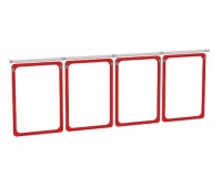 Подвесная система Fixline 1 м с пластиковыми рамками А4 Красный