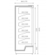 Витрина холодильная с распашными дверьми Modern-Exp COOLES SlimDeck L937 W770 H2100 со встроенным агрегатом R290