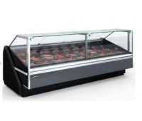 Vitrina frigorifică Modern-Exp QuadroStream L2500 W1100, sticlă rabatabilă, unitate încorporată, statică