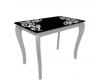 Кухонный стол ДКС-Классик Корал 1200х700х750 мм Белый + черный Покраска