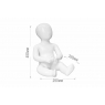 CHD-14 Манекен детский безликий белый глянец (сидячий)