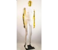 Manechin masculin Sensei avatar Sensei alb cu brațe lucioase (auriu)
