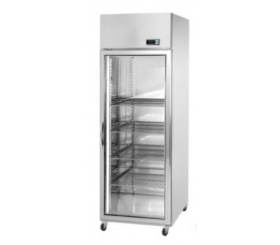 Холодильный шкаф 700 л из нержавейки (дверь стеклянная)