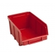 Витрина - стеллаж односторонний 1,8 с контейнерами пластиковыми складскими для гаек 93 шт