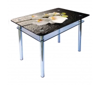 Кухонный стол КС-1 Корал 1000x600x750 мм черный фотопечать