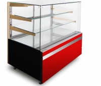 Vitrină frigorifică frigorifică GASTROLINE CUBE 1310 3 rafturi (sticlă cub)