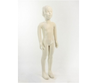 Манекен дитячий білий матовий з обличчям дівчинки 100 см із кріпленням до підставки