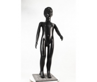 Манекен дитячий чорний з обличчям дівчинки 120 см на підставці