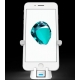 Автономні підставки невеликого розміру для мобільних телефонів з яскравою синьою підсвіткою на 2 сенсора