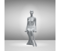 GM-APP-01 Манекен женский абстрактный белый сидящий