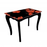 Кухонный стол ДКС-Классик Корал 1050х650х750 мм черный + красный Покраска