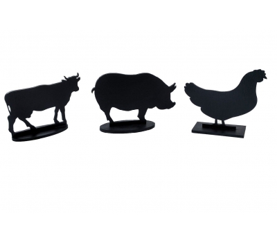 Крейдяний цінник в формі тварин для мясної викладки Корівка