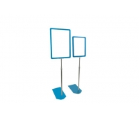 Cтойка рамки с пластиковым голубым основанием 300-500 мм рамка формата А5 цвет Прозрачный