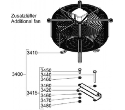 Ventilator de răcire cu compresor 80034 pentru GEA Bock