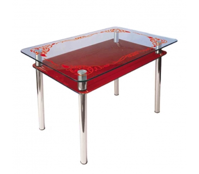 Кухонний стіл КС-1 Корал 1100x700x750 мм червоний фарбування