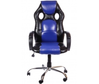 Офисное кресло Инструктор Хром (Черный-синий)
