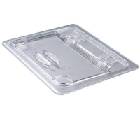 Capac flipLid cu balamale cu mâner transparent din policarbonat pentru recipiente gastronome Cambro GN 1/2 (325x265 mm) culoare