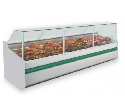 Холодильная гастрономическая витрина SAMOS КУБ 3.13 с кубическим стеклом (статика)