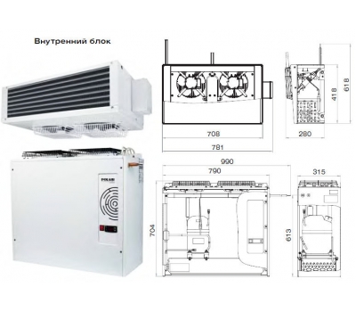 Спліт-система среднетемпературная SM 222 S POLAIR (холодильна)