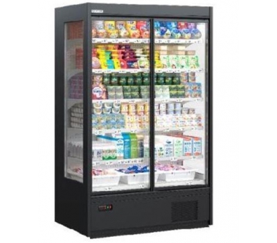 Вітрина холодильна з розсувними дверима Modern-Exp COOLES SlimDeck PRO L1250 W770 H2100 зі вбудованим агрегатом R290