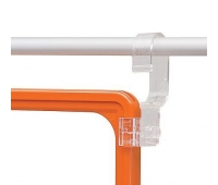 Большой пластиковый крючок для подвешивания рамок на трубу Прозрачный