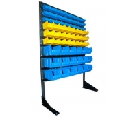 Raft comercial pentru elemente de fixare 1,5 m + 72 cutii din plastic