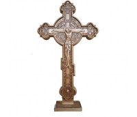 Cruce sculptată (cu cerc) RUM pe suport 520x260