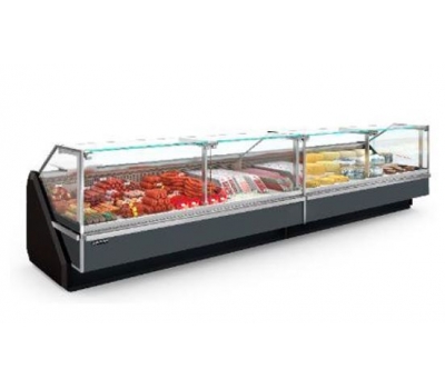 Витрина холодильная Modern-Exp QuadroStream W-1100 L-937 открытое стекло, доп объем