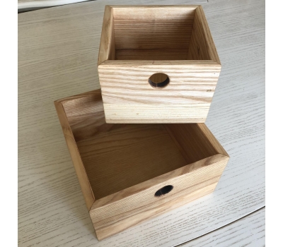 ЭКО набор деревянных коробок 1-109х200х200/2-109х150х150