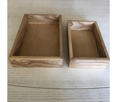 Set ECO de cutii din lemn 1-60x300x200 / 2-60x250x150