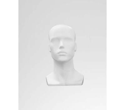 JLU-1 Голова чоловічого манекена абстрактні біла матова