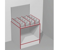 Прилавок-витрина кондитерская открытая с ячейками на 16 секций