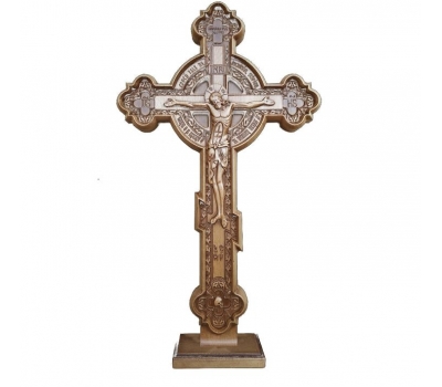 Хрест різьблений (з колом) RUM на підставці 420x210