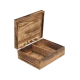 Coș de lemn 30x25x11 cu compartiment și capac plat