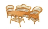 Mobilier din răchită din crenguțe