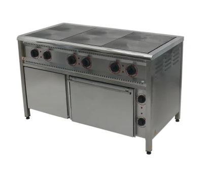 Aragaz electric Coral PE-6Sh N cu cuptor din otel inoxidabil