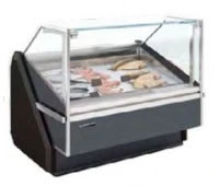 Vitrina frigorifică Modern-Exp QuadroStream L1250 W1100, "riba pe gheață", ridicare pneumatică a sticlei