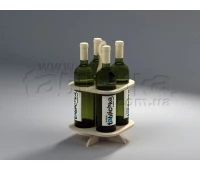 Стойка из фанеры на 4 бутылки Франко ST-4 375х206х206