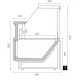 Vitrina frigorifică Modern-Exp Quadros Slim W-800 L-937 elevator pneumatic de sticlă